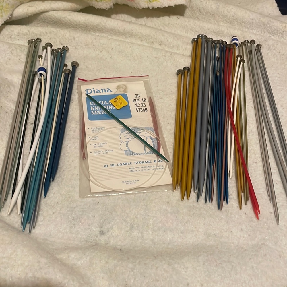 Set of 24 Pair of Knitting Needles & More